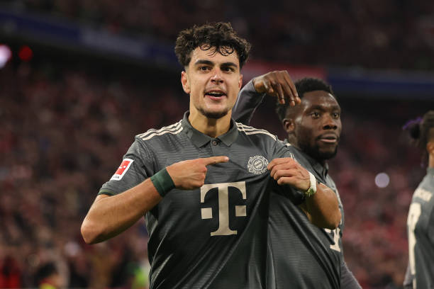 Bayern Munich vs Bayer Leverkusen Review: Aleksandar Pavlovic celebrates during the Bundesliga match between Bayern Munich and Bayer Leverkusen at the Allianz Arena on 28th September, 2024.