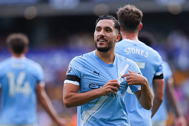 Wolves vs Manchester City Review: Rayan Cherki celebrates his goal during the Premier League match between Wolves and Manchester City at the Molineux Stadium on August 16, 2025.