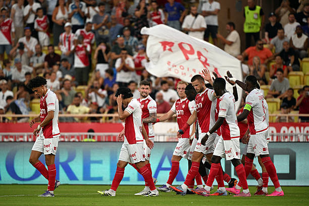 Ligue 1 Roundup, Matchday 1: Monaco players celebrate during the Ligue 1 match between Monaco and Le Havre at the Louis II Stadium on August 16, 2025.