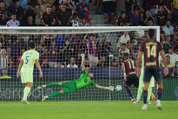 Levante vs Barcelona Review: Jose Luis Morales scores from the penalty spot during the La Liga match between Levante and Barcelona at the Estadio Ciudad de Valencia on August 23, 2025.