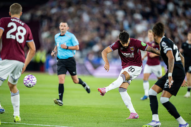 West Ham vs Chelsea Review: Lucas Paqueta shoots to score during the Premier League match between West Ham and Chelsea at the London Stadium on August 22, 2025.