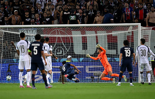 PSG vs Tottenham Review: Goncalo Ramos scores during the UEFA Super Cup final match between PSG and Tottenham at the Bluenergy Stadium on August 13, 2025.