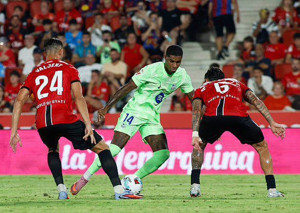 Mallorca vs Barcelona Review: Marcus Rashford in action during the La Liga match between Mallorca and Barcelona at the Estadi Mallorca Son Moix on August 16, 2025.