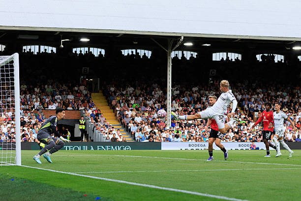Fulham vs Manchester United Review: Emile Smith Rowe scores during the Premier League match between Fulham and Manchester United at the Craven Cottage on August 24, 2025.