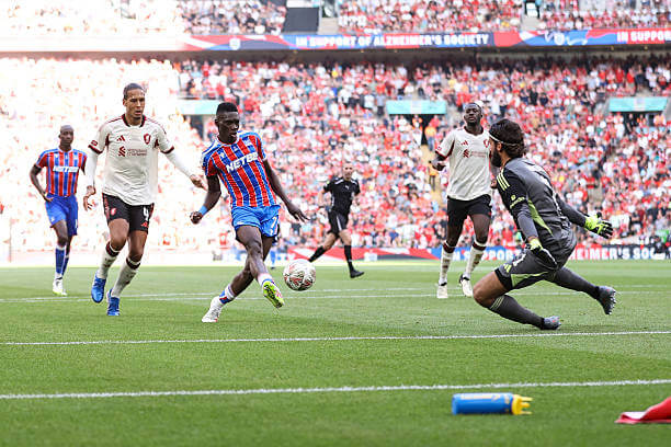 Crystal Palace vs Liverpool Review: Ismaila Sarr scores during the 2025 FA Community Shield match between Crystal Palace and Liverpool at Wembley Stadium on August 10, 2025.