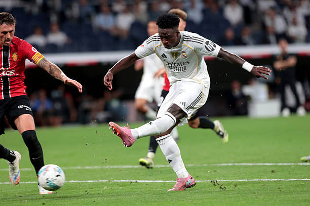 Real Madrid vs Mallorca Review: Vinicius Jr. scores during the La Liga match between Real Madrid and Mallorca at the Estadio Santiago Bernabeu on August 30, 2025.