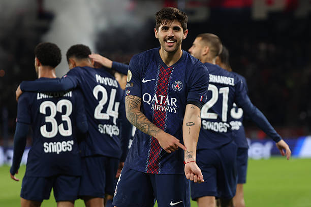 Ligue 1 Roundup, Matchday 6: Lucas Beraldo celebrates his goal during the Ligue 1 match between Paris Saint-Germain and Auxerre at Parc des Princes on September 27, 2025.