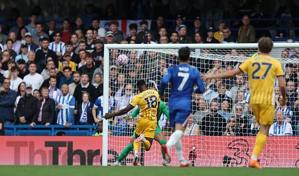 Chelsea vs Brighton Review: Danny Welbeck scores his first goal of the game during the Premier League match between Chelsea and Brighton at Stamford Bridge on September 27, 2025.