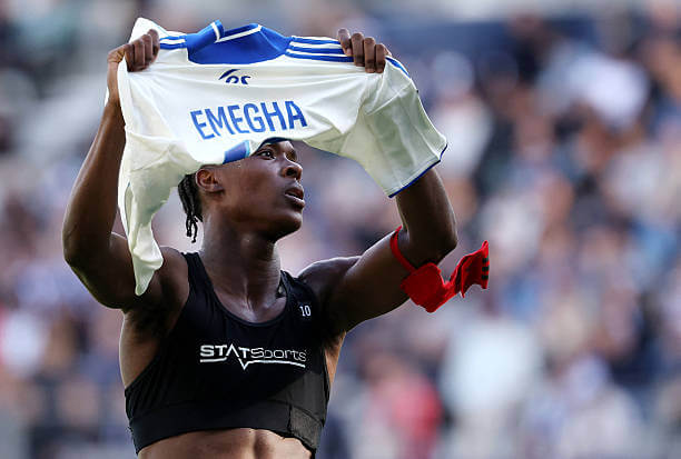 Ligue 1 Roundup, Matchday 5: Emanuel Emegha celebrates his goal during the Ligue 1 match between Paris FC and Strasbourg at Stade Jean Bouin on September 21, 2025.