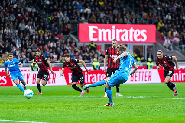 AC Milan vs Napoli Review: Kevin De Bruyne scores from the penalty spot during the Serie A match between AC Milan and Napoli at the San Siro on September 28, 2025.