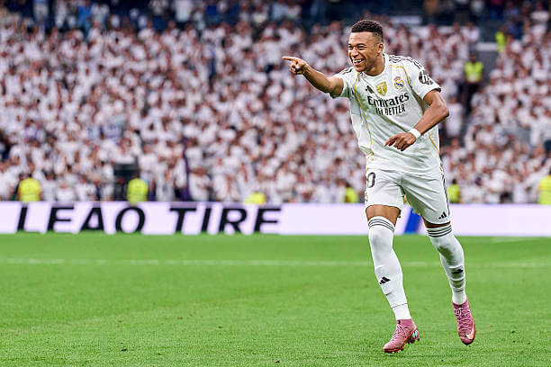 Real Madrid vs Espanyol Review: Kylian Mbappe celebrates his goal during the La Liga match between Real Madrid and Espanyol at the Estadio Santiago Bernabeu on September 20, 2025.