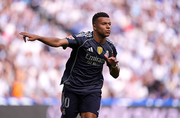 Real Sociedad vs Real Madrid Review: Kylian Mbappe celebrates his goal during the La Liga match between Real Sociedad and Real Madrid at the Reale Arena on September 13, 2025.