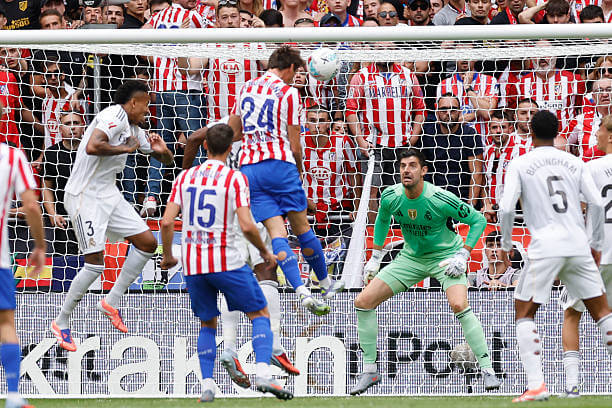 Atlético Madrid vs Real Madrid Review: Robin Le Normand scores during the La Liga match between Atletico Madrid and Real Madrid at the Metropolitano on September 27, 2025.