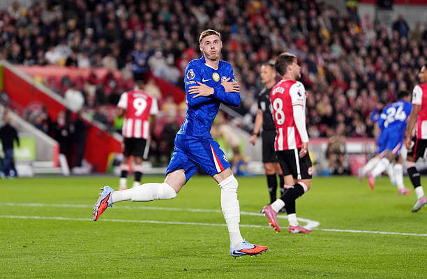 Brentford vs Chelsea Review: Cole Palmer celebrates his goal during the Premier League match between Brentford and Chelsea at the Gtech Community Stadium on September 13, 2025.