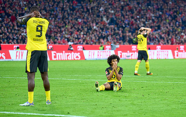 Bayern Munich vs Dortmund Review: Karim Adeyemi reacts after missing a chance during the Bundesliga match between Bayern Munich and Dortmund at the Allianz Arena on October 18, 2025.