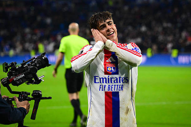Ligue 1 Roundup, Matchday 9: Afonso Moreira celebrates his goal during the Ligue 1 match between Lyon and Strasbourg at the Groupama Stadium on October 26, 2025.