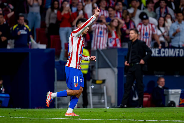 La Liga Roundup, Matchday 9: Thiago Almada celebrates his goal during the La Liga match between Atletico Madrid and Osasuna at Estadio Riyadh Air Metropolitano on October 18, 2025.