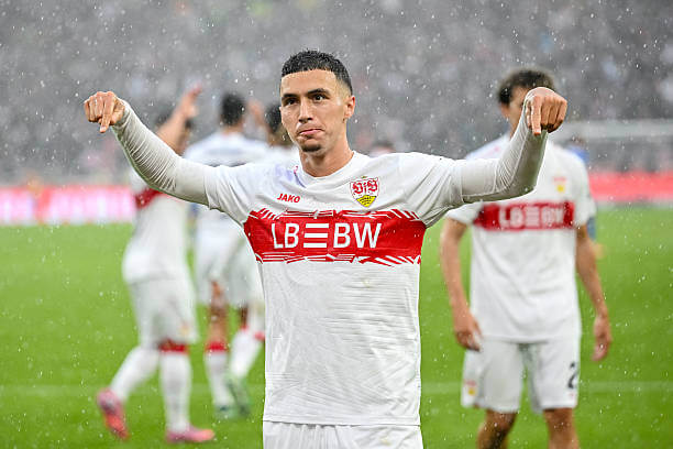 Bundesliga Roundup, Matchday 6: Bilal El Khannouss celebrates his during the Bundesliga match between Stuttgart and Heidenheim at MHPArena on October 5, 2025.