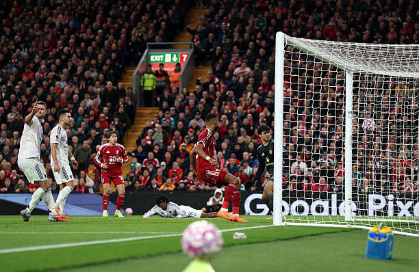 Liverpool vs Manchester United Review: Cody Gakpo scores during the Premier League match between Liverpool and Manchester United at Anfield on October 19, 2025.