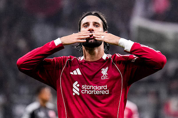 Frankfurt vs Liverpool Review: Dominik Szoboszlai celebrates his goal during the UEFA Champions League 2025/26 League Phase MD3 match between Frankfurt and Liverpool at the Deutsche Bank Park on October 22, 2025.