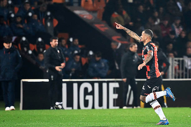 Ligue 1 Roundup, Matchday 10: Igor Silva celebrates his goal during the Ligue 1 match between Lorient and PSG at the Stade du Moustoir on October 29, 2025.