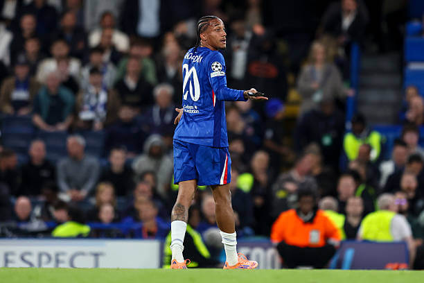 Chelsea vs Benfica Review: João Pedro is sent off following his second card of the game during the UEFA Champions League 2025/26 League Phase MD2 match between Chelsea and Benfica at Stamford Bridge on September 30, 2025.