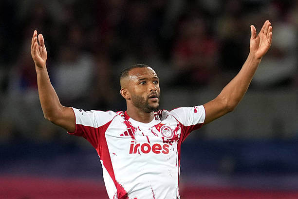 Barcelona vs Olympiacos Review: Ayoub El Kaabi celebrates his goal during the UEFA Champions League 2025/26 League Phase MD3 match between Barcelona and Olympiacos at the Estadi Olimpic Lluis Companys on October 21, 2025.