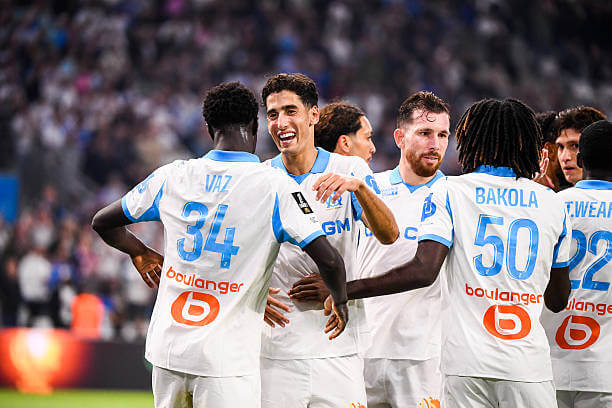 Ligue 1 Roundup, Matchday 8: Marseille players celebrate during the Ligue 1 match between Marseille and Le Havre at Stade Velodrome on October 18, 2025.
