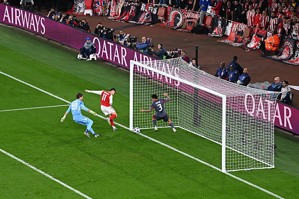 Arsenal vs Olympiacos Review: Gabriel Martinelli scores during the UEFA Champions League 2025/26 League Phase MD2 match between Arsenal and Olympiacos at the Emirates Stadium on October 01, 2025.