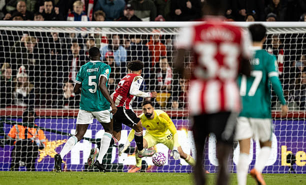 Brentford vs Liverpool Review: Kevin Schade scores during the Premier League match between Brentford and Liverpool at the Gtech Community Stadium on October 25, 2025.