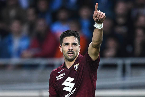 Serie A Roundup, Matchday 7: Giovanni Simeone celebrates his goal during the Serie A match between Torino and Napoli at Stadio Olimpico di Torino on October 18, 2025.