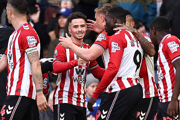 Chelsea vs Sunderland Review: Chemsdine Talbi celebrates his goal with his teammates during the Premier League match between Chelsea and Sunderland at Stamford Bridge on October 25, 2025.