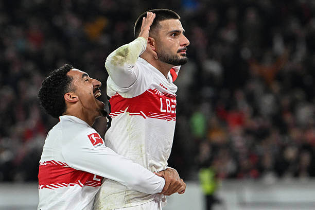 Bundesliga Roundup, Matchday 8: Deniz Undav celebrates his goal during the Bundesliga match between VfB Stuttgart and 1. FSV Mainz 05 at MHPArena on October 26, 2025.