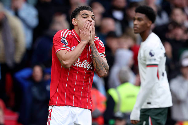 Nottingham Forest vs Chelsea Review: Morgan Gibbs-White reacts after missing a chance to score during the Premier League match between Nottingham Forest and Chelsea at the City Ground on October 18, 2025.