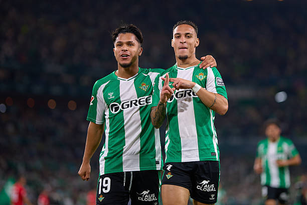 La Liga Roundup, Matchday 11: Antony celebrates his first goal of the game during the La Liga match between Real Betis and Mallorca at Estadio La Cartuja on November 02, 2025.