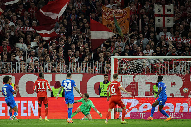 Bayern Munich vs Bayer Leverkusen Review: Loic Bade scores an own goal during the Bundesliga match between Bayern Munich and Bayer Leverkusen at the Allianz Arena on November 01, 2025.