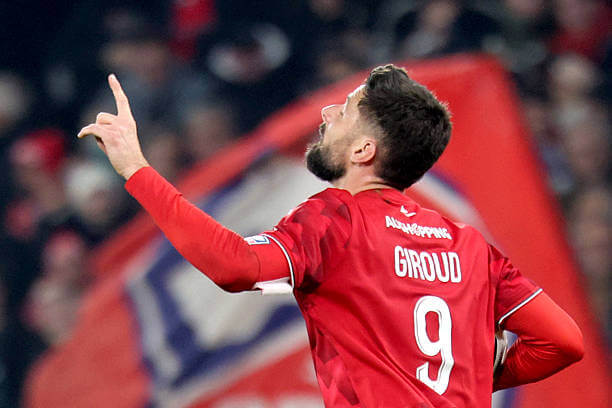 Ligue 1 Roundup, Matchday 13: Olivier Giroud celebrates his goal during the Ligue 1 match between Lille and Paris FC at the Stade Pierre-Mauroy on November 23, 2025.