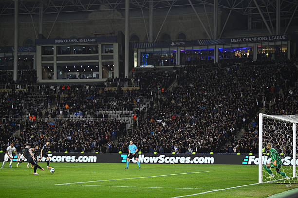 Qarabağ vs Chelsea Review: Marko Jankovic scores from the penalty spot during the UEFA Champions League 2025/26 League Phase MD4 match between Qarabağ and Chelsea at the Tofiq Bahramov Stadium on November 05, 2025.