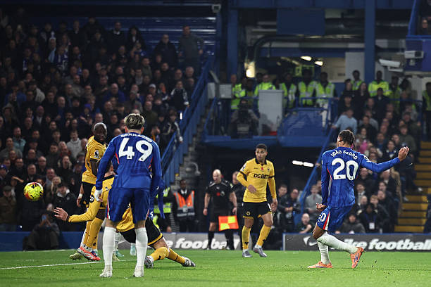 Chelsea vs Wolves Review: Joao Pedro scores during the Premier League match between Chelsea and Wolves at Stamford Bridge on November 08, 2025.