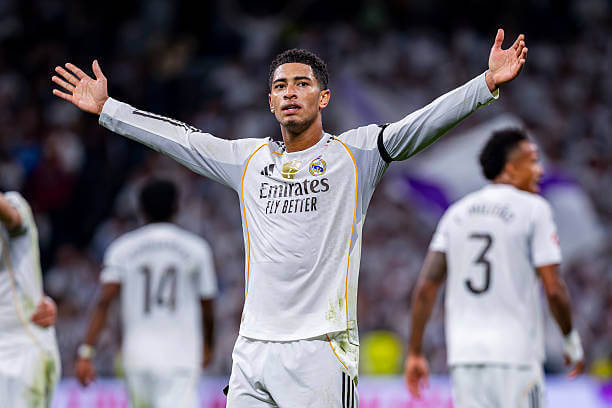 Real Madrid vs Valencia Review: Jude Bellingham celebrates his goal during the La Liga match between Real Madrid and Valencia at the Bernabeu on November 1, 2025.