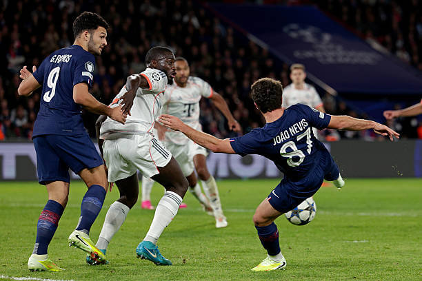 PSG vs Bayern Munich Review: Joao Neves scores during the UEFA Champions League 2025/26 League Phase MD4 match between PSG and FC Bayern Munich at Parc des Princes on November 4, 2025.