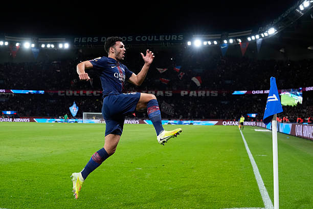 Ligue 1 Roundup, Matchday 11: Goncalo Ramos celebrates his goal during the Ligue 1 match between the Paris Saint Germain and the OGC Nice at Parc des Princes on November 1, 2025.