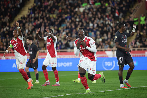Monaco vs PSG Review: Mohammed Salisu reacts after his goal was disallowed during the Ligue 1 match between Monaco and PSG at the Stade Louis II on November 29, 2025.
