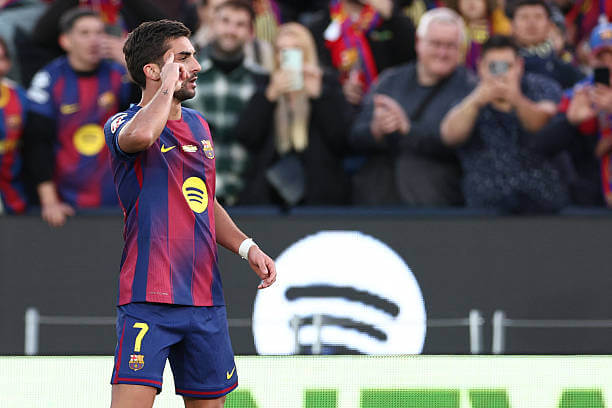Barcelona vs Athletic Bilbao Review: Ferran Torres celebrates his first goal of the game during the La Liga match between Barcelona and Athletic Bilbao at Camp Nou on November 22, 2025.