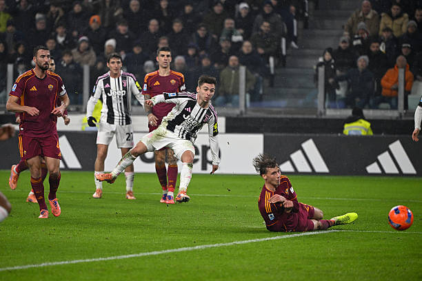 Juventus vs AS Roma Review: Francisco Conceicao scores during the Serie A match between Juventus and AS Roma at the Allianz Stadium on December 20, 2025.