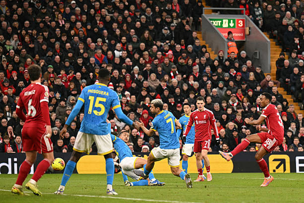 Liverpool vs Wolves Review: Ryan Gravenberch scores during the Premier League match between Liverpool and Wolves at Anfield on December 27, 2025.