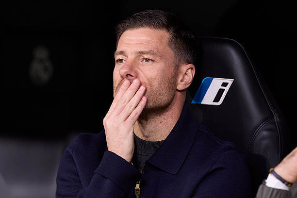 Real Madrid vs Sevilla Review: Xabi Alonso sits on the bench prior to the La Liga match between Real Madrid and Sevilla at the Bernabeu on December 20, 2025.