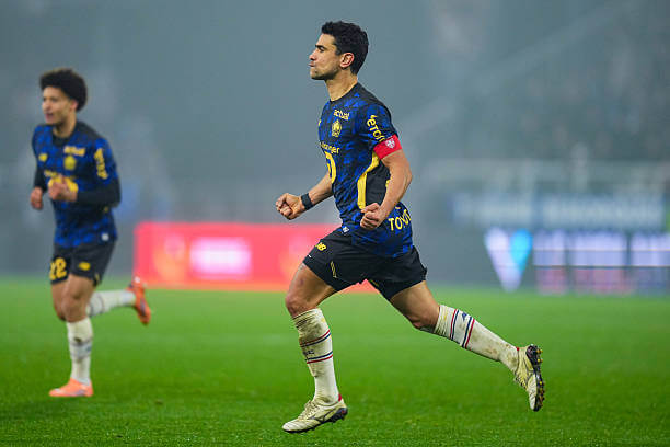 Ligue 1 Roundup, Matchday 16: Benjamin Andre celebrates his goal during the Ligue 1 match between Auxerre and Lille at Stade Abbe Deschamps on December 14, 2025.