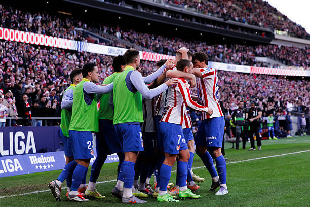 La Liga Roundup, Matchday 16: Atletico Madrid players celebrate during the La Liga match between Atletico Madrid and Valencia at Riyadh Air Metropolitano Stadium on December 13, 2025.