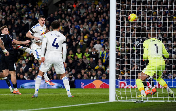 Leeds vs Chelsea Review: Jaka Bijol scores during the Premier League match between Leeds and Chelsea at Elland Road on December 03, 2025.